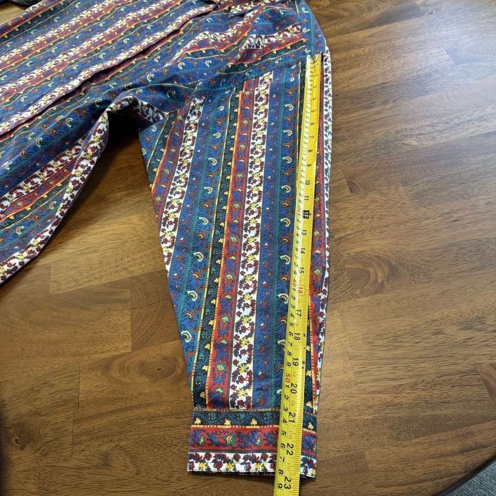 Color Color Color Shirt Size 22W Vintage Western Paisley Stripe Long Sleeve Top - Picture 8 of 13